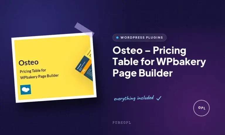 osteo pricing table for wpbakery page builder