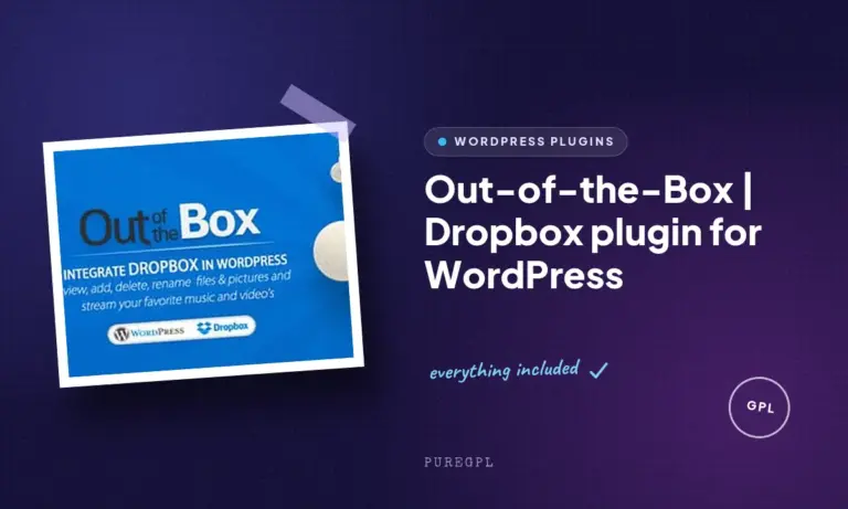 out of the box dropbox plugin for wordpress