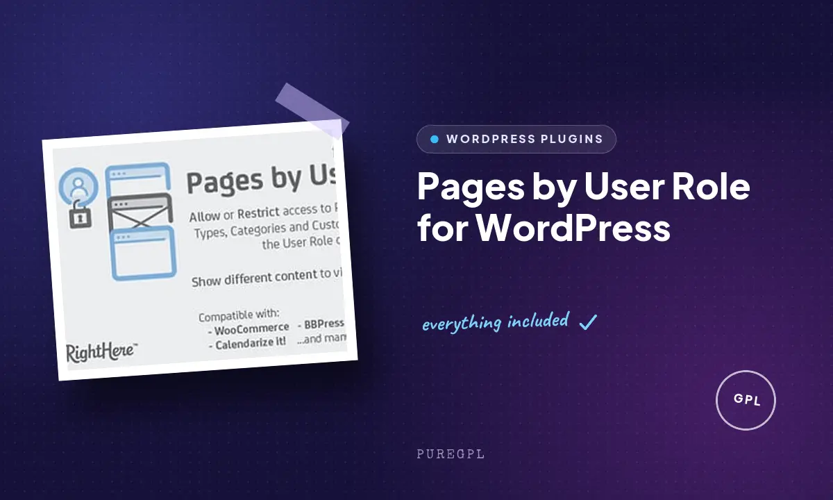Pages by User Role for WordPress