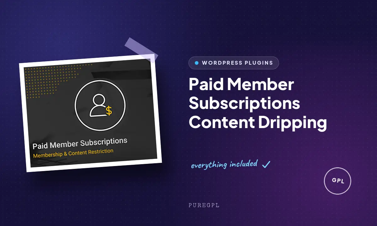 Paid member subscriptions | Content Dripping