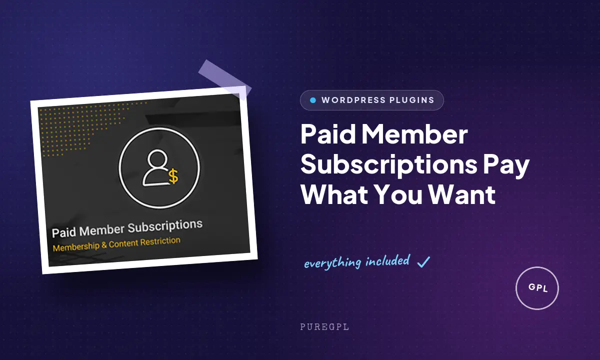 Paid member subscriptions | Pay What You Want