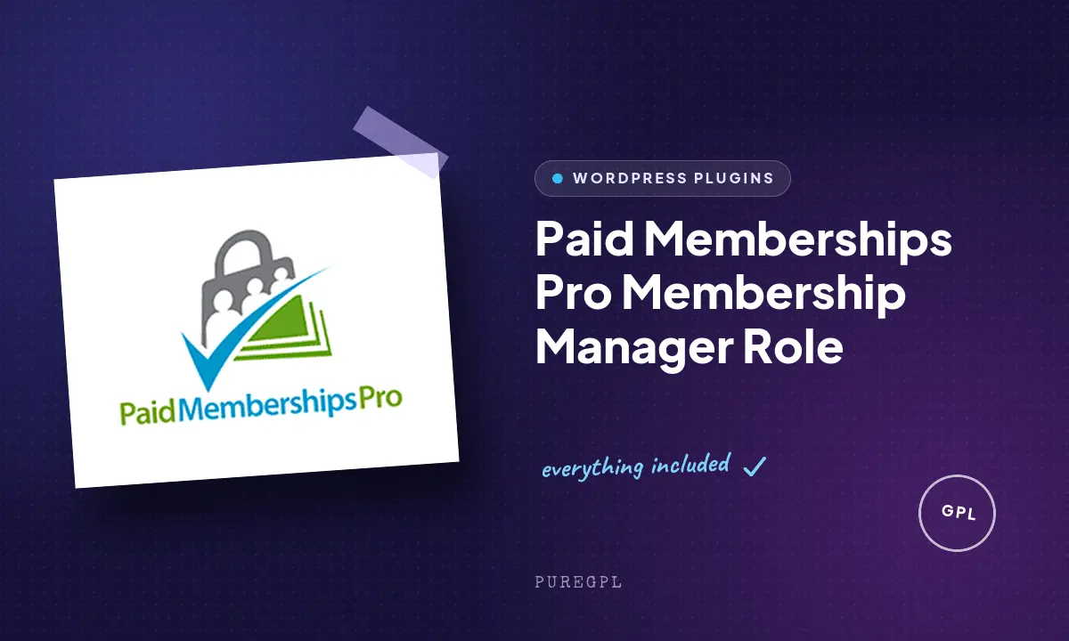 Paid memberships pro | Membership Manager Role