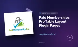 paid memberships pro table layout plugin pages