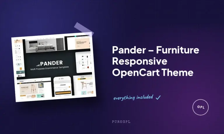 pander furniture responsive opencart theme
