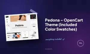 pedona opencart theme included color swatches