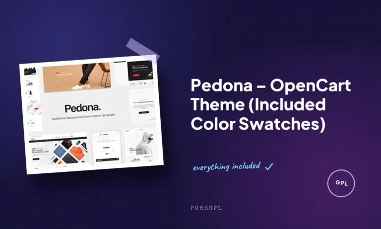 pedona opencart theme included color swatches