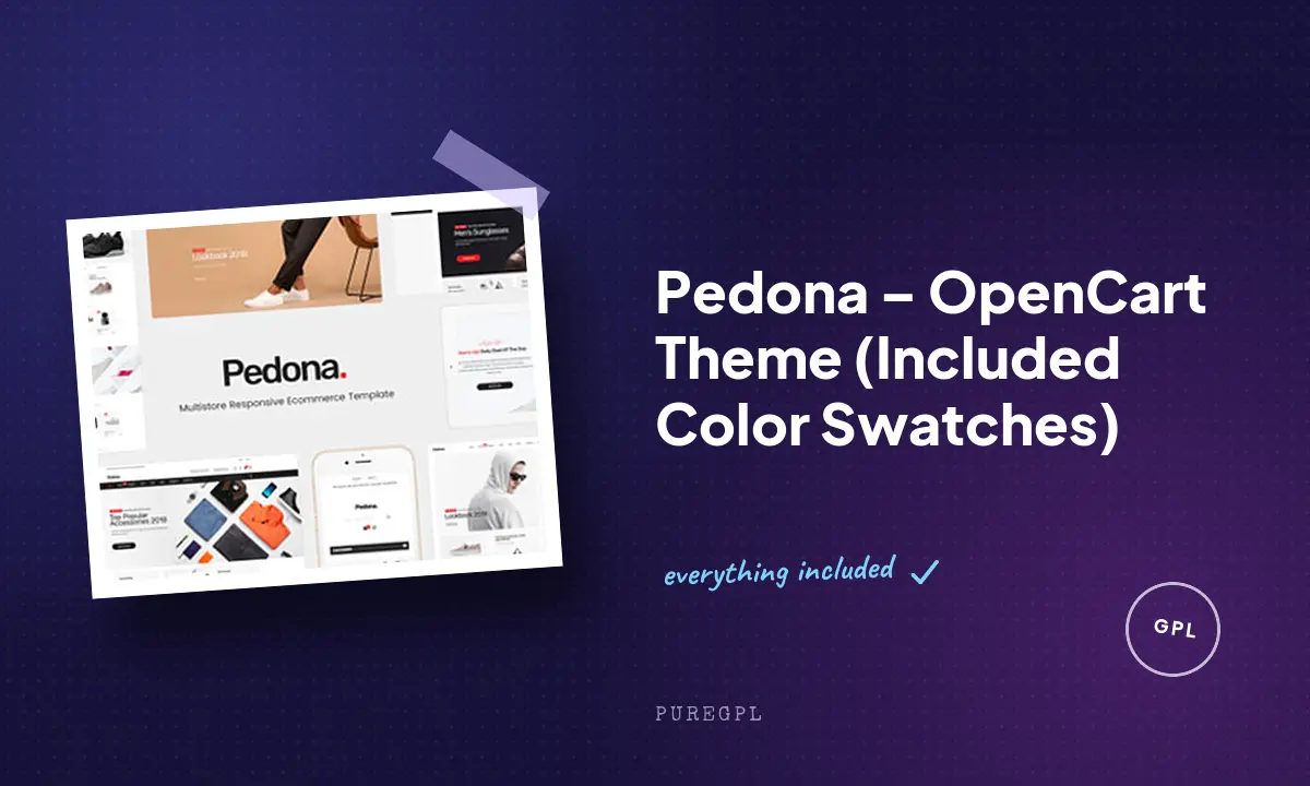 Pedona – OpenCart Theme (Included Color Swatches)