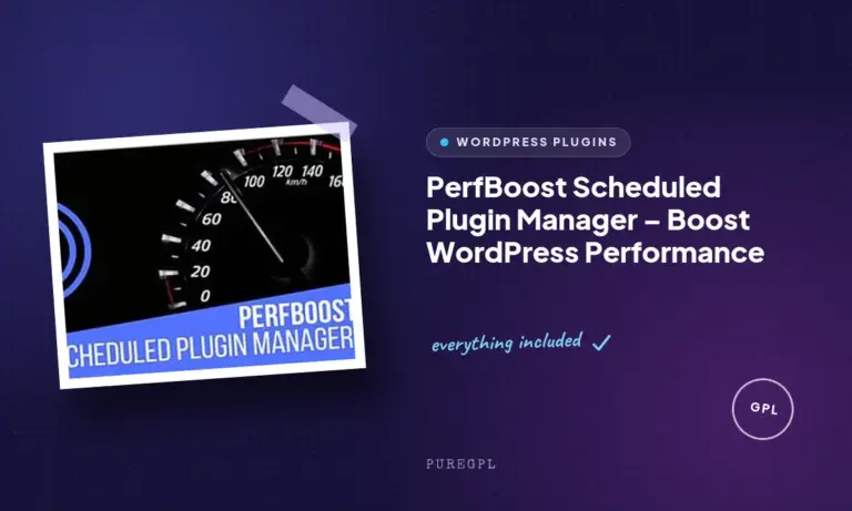 perfboost scheduled plugin manager boost wordpress performance