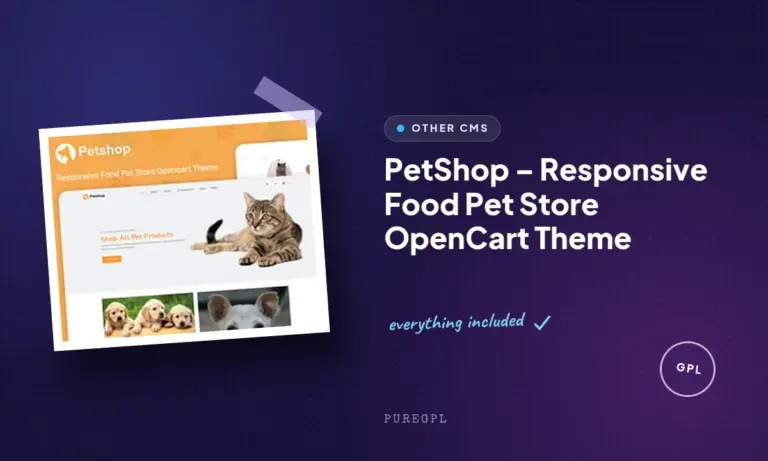 petshop responsive food pet store opencart theme