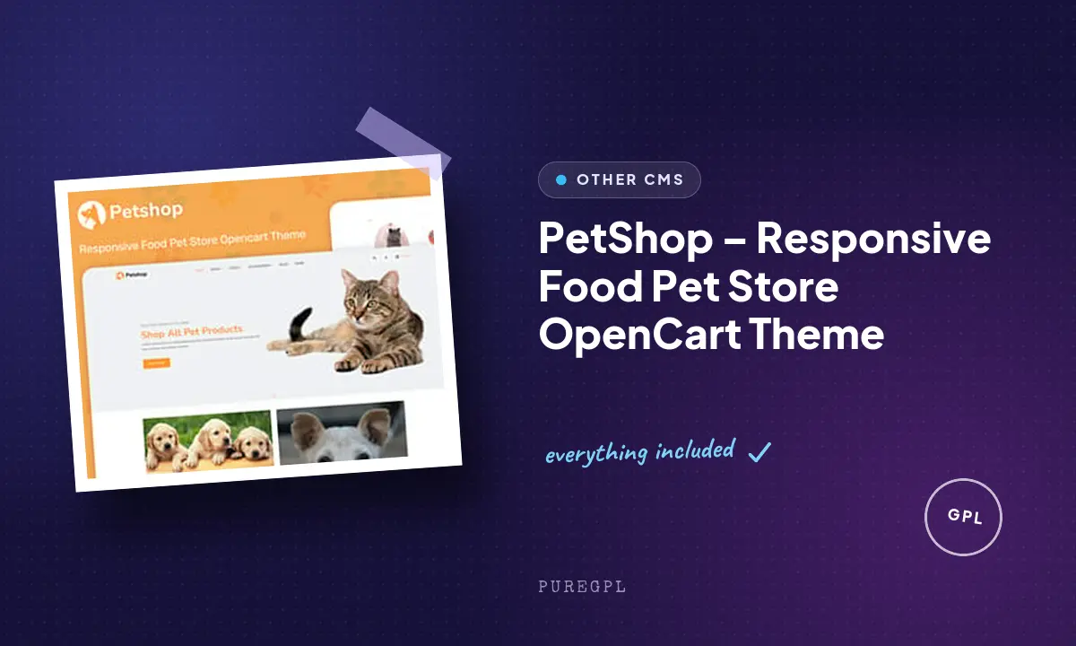 PetShop – Responsive Food Pet Store OpenCart Theme