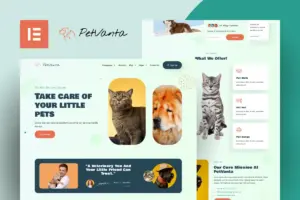 Petvanta – Pet Care Services Elementor Template Kit