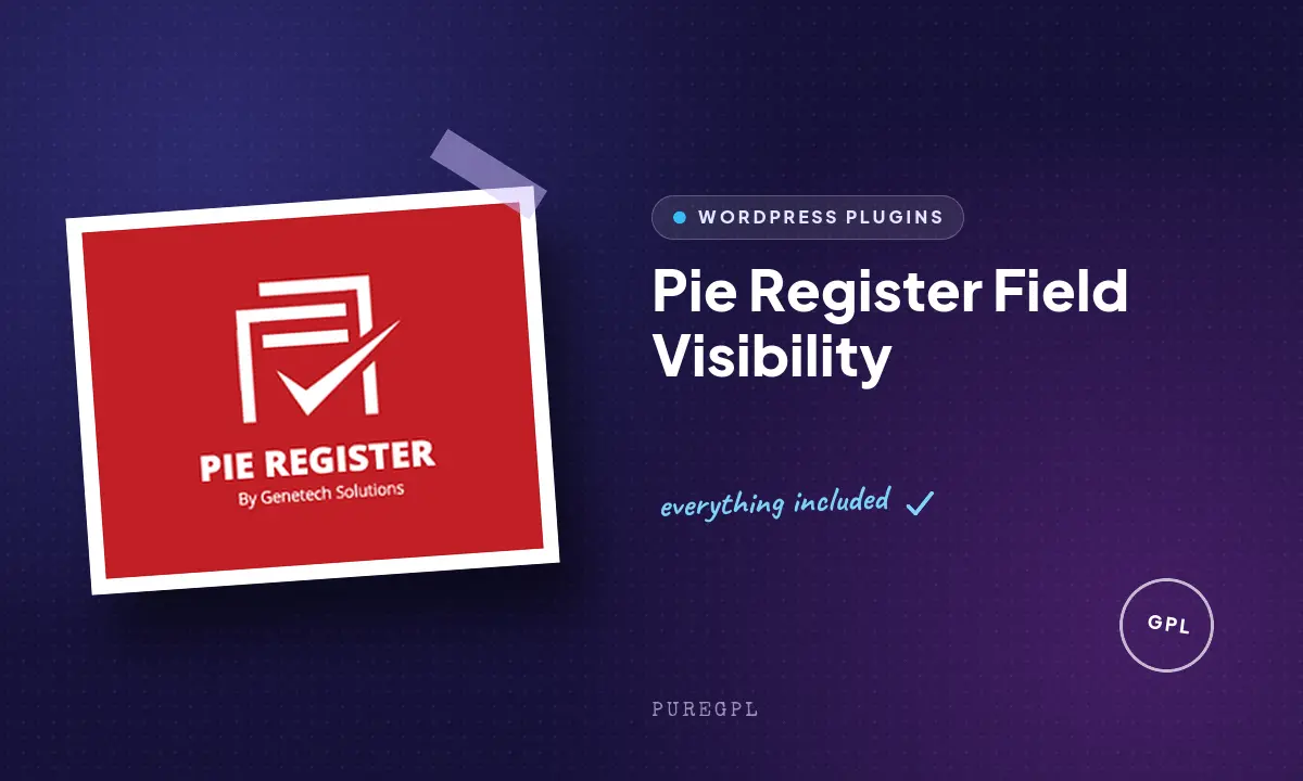Pie register | Field Visibility