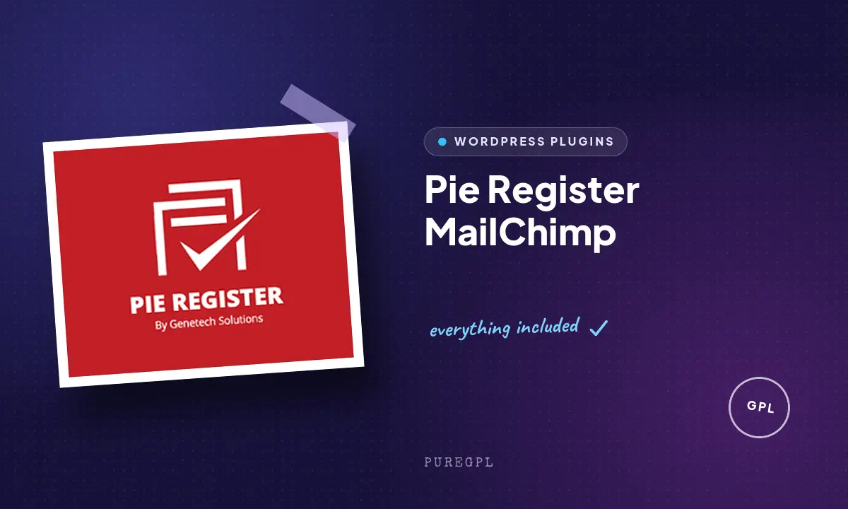 Pie register | MailChimp