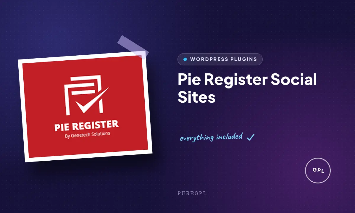 Pie register | Social Sites