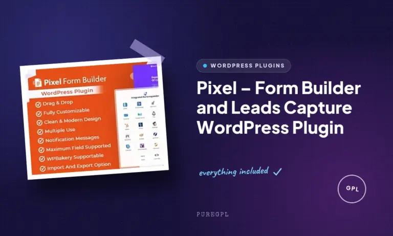 pixel form builder and leads capture wordpress plugin