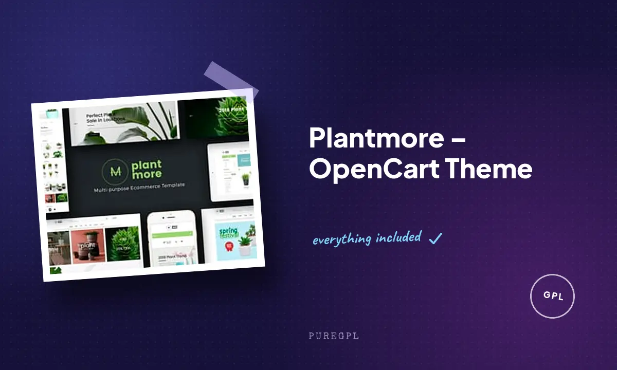 Plantmore – OpenCart Theme