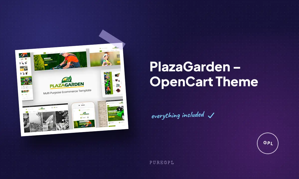 PlazaGarden – OpenCart Theme