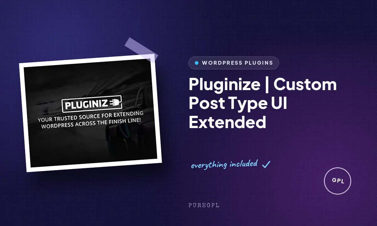 Pluginize | Custom Post Type UI Extended
