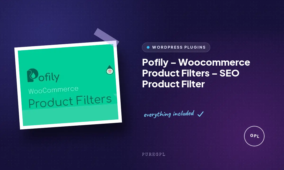Pofily – Woocommerce Product Filters – SEO Product Filter