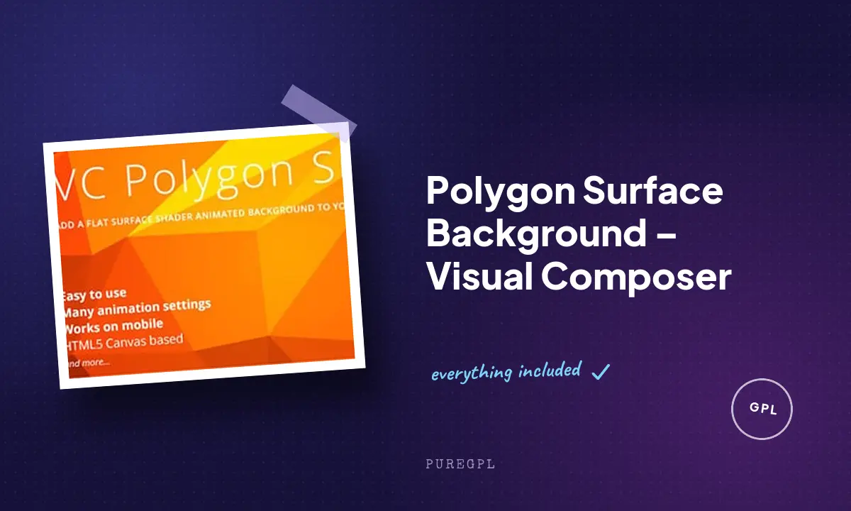 Polygon Surface Background – Visual Composer