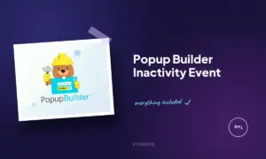popup builder inactivity event