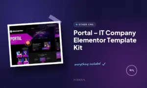 portal it company elementor template kit