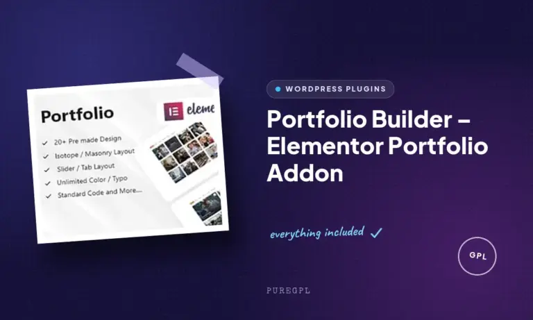 portfolio builder elementor portfolio addon
