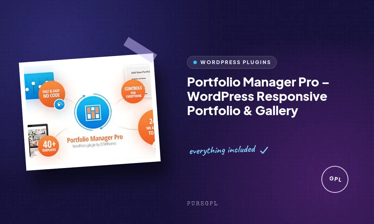 Portfolio Manager Pro – WordPress Responsive Portfolio & Gallery