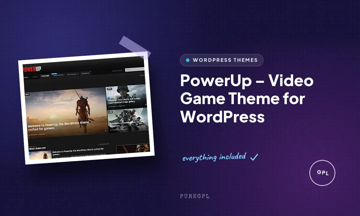 PowerUp – Video Game Theme for WordPress