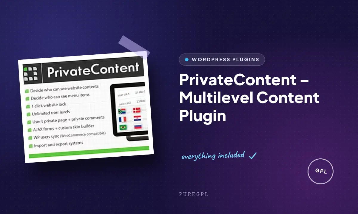 PrivateContent – Multilevel Content Plugin