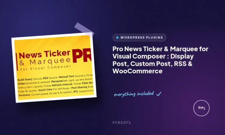 pro news ticker marquee for visual composer display post custom post rss woocommerce