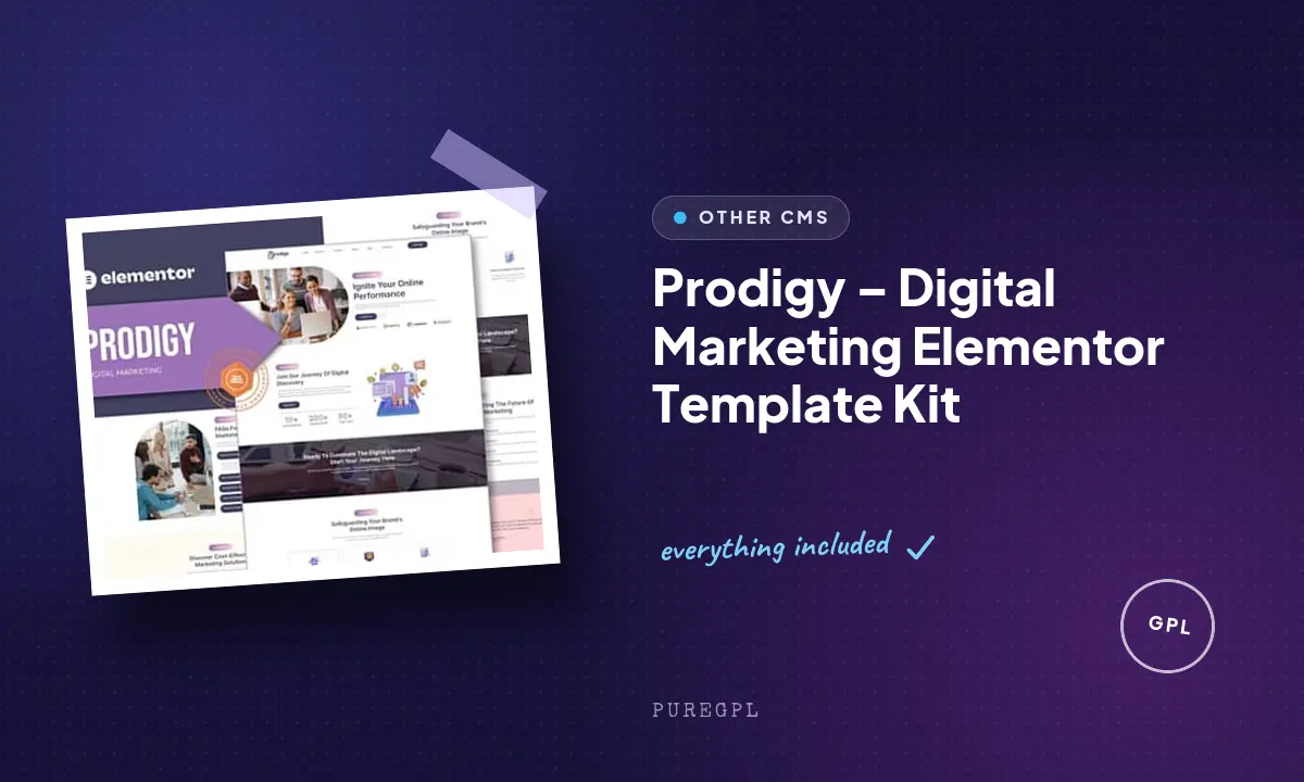 Prodigy – Digital Marketing Elementor Template Kit