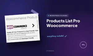 products list pro woocommerce