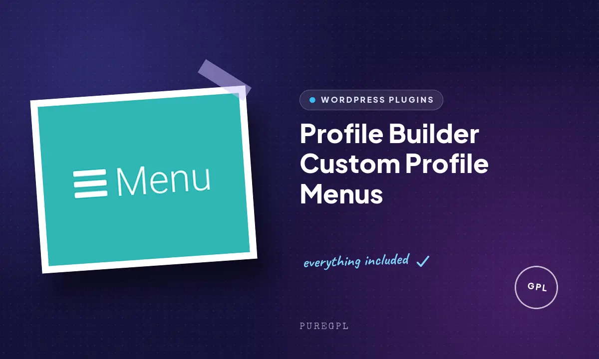 Profile builder | Custom Profile Menus