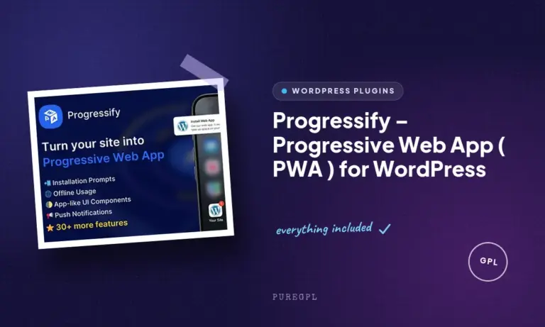 progressify progressive web app pwa for wordpress