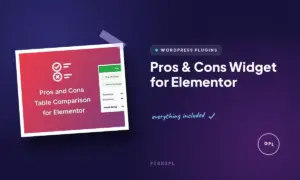 pros cons widget for elementor