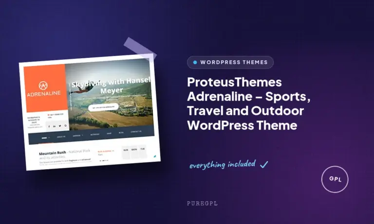 proteusthemes adrenaline sports travel and outdoor wordpress theme