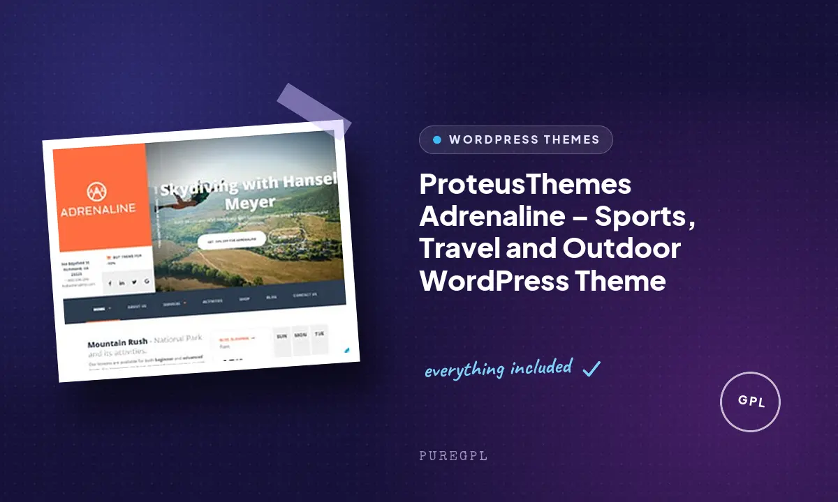 Adrenaline – Sports, Travel and Outdoor WordPress Theme