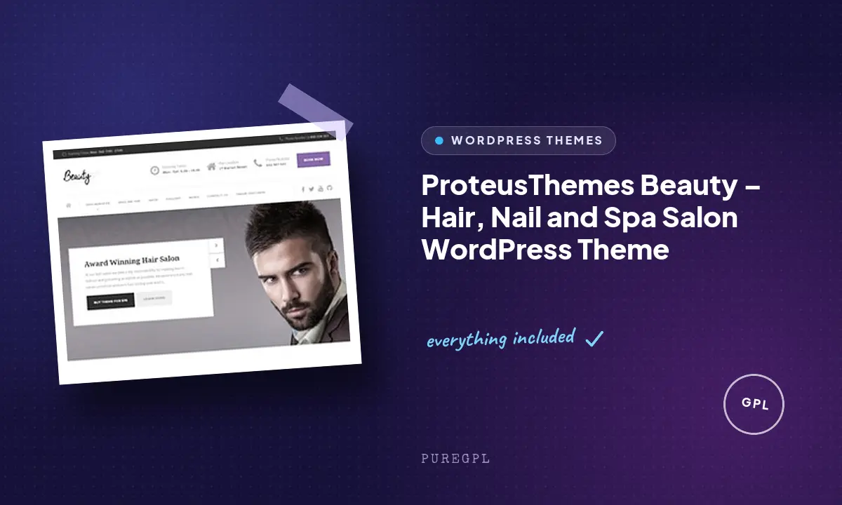 Beauty Hair, Nail and Spa Salon WordPress Theme