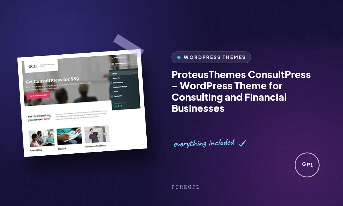ConsultPress – WordPress Theme for Consulting and Financial Businesses