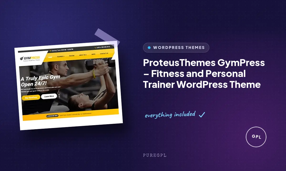 GymPress – Fitness and Personal Trainer WordPress Theme