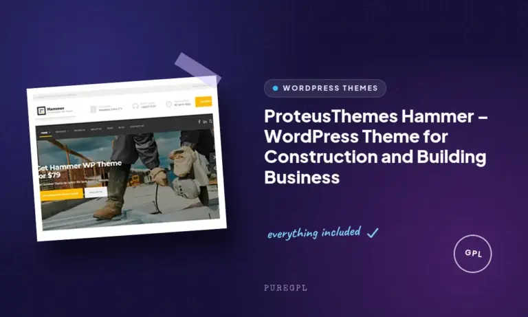 proteusthemes hammer wordpress theme for construction and building business