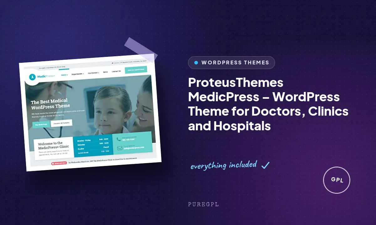 MedicPress – WordPress Theme for Doctors, Clinics and Hospitals