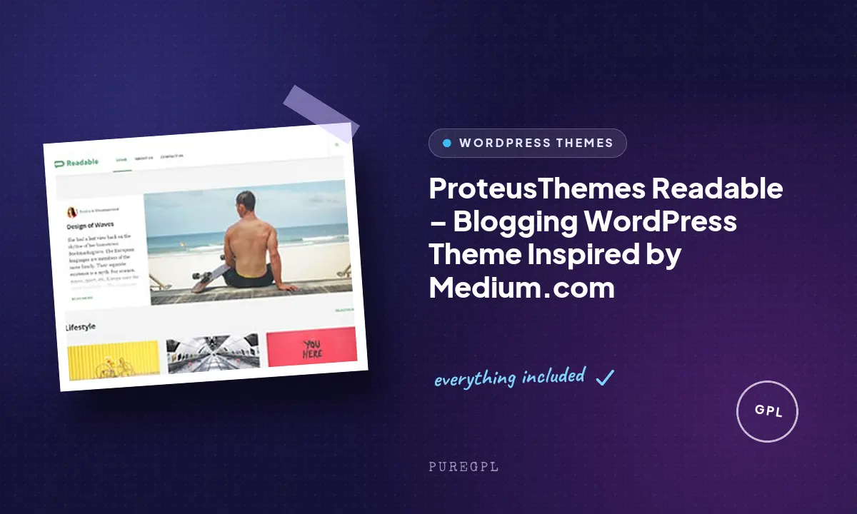 Readable – Blogging WordPress Theme Inspired by Medium.com