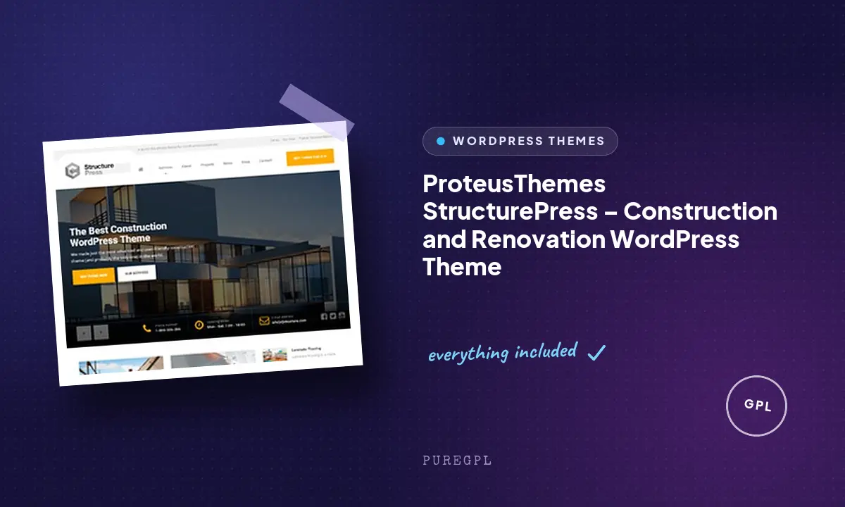 StructurePress – Construction and Renovation WordPress Theme
