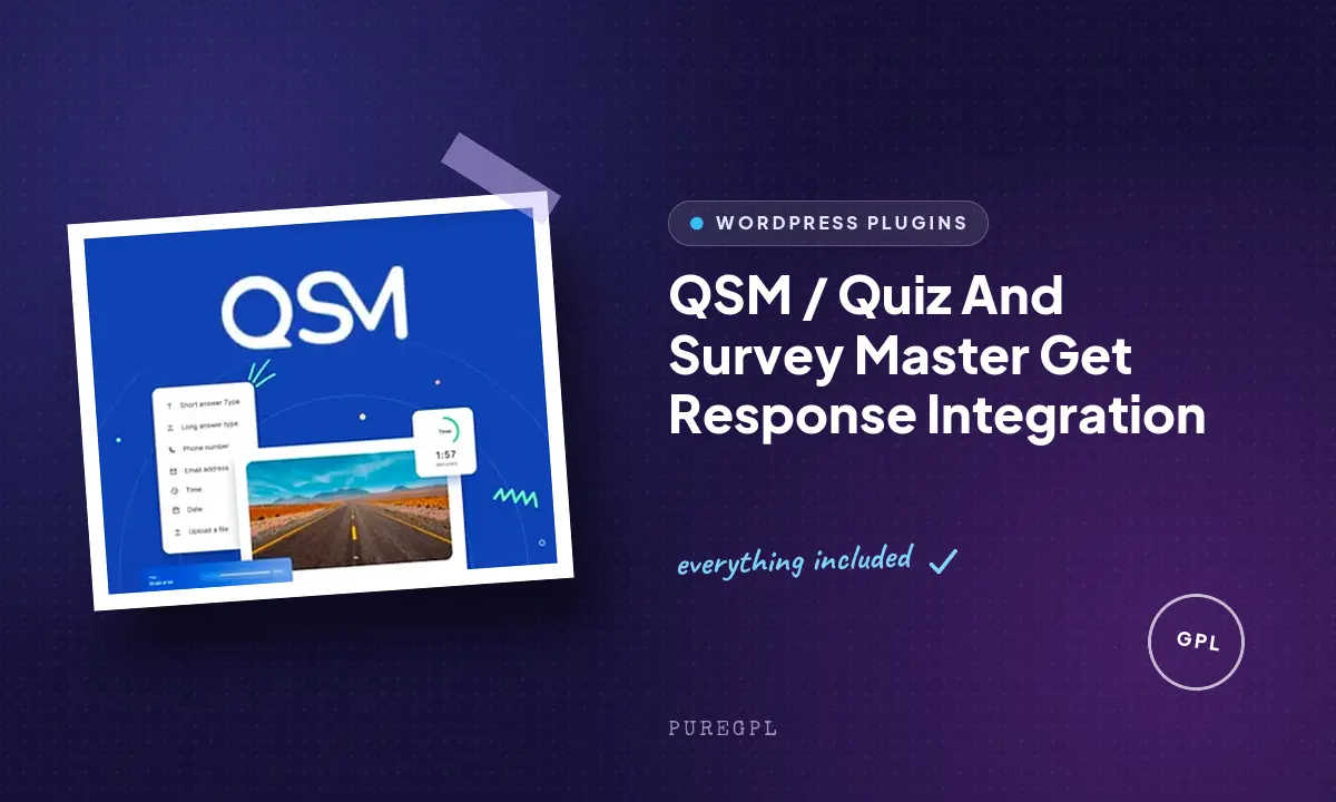Qsm / quiz and survey master | Get Response Integration
