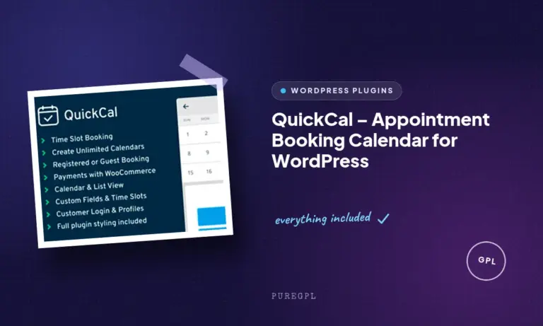quickcal appointment booking calendar for wordpress