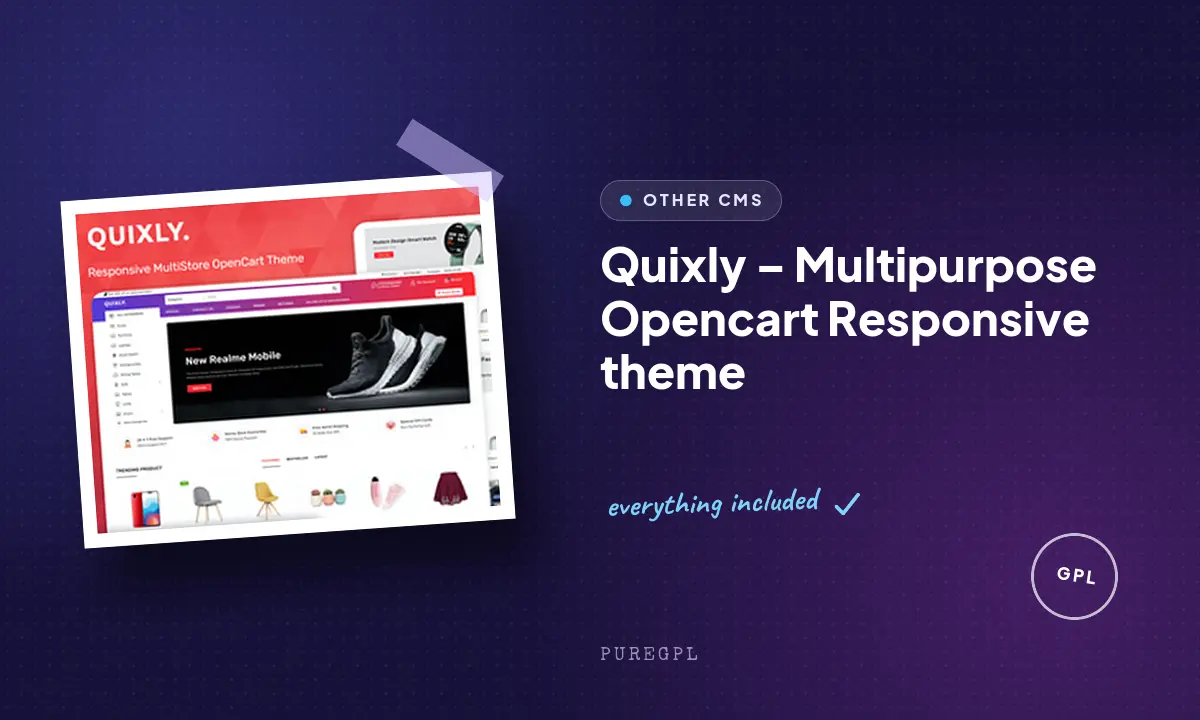 Quixly – Multipurpose Opencart Responsive theme