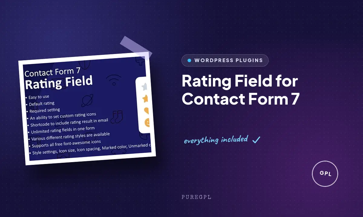 Rating Field for Contact Form 7