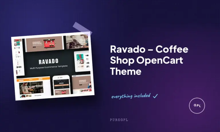 ravado coffee shop opencart theme
